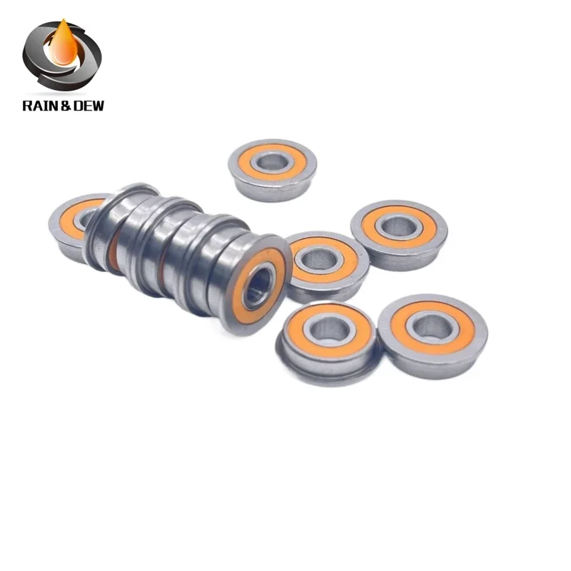 F695 2rs Flanged Bearing 5x13x4 mm ABEC-7 Orange Sealed Precision 3D Printer F695rs Bearings for VORON Belted RC, Pack of 20 Pcs - Image 5