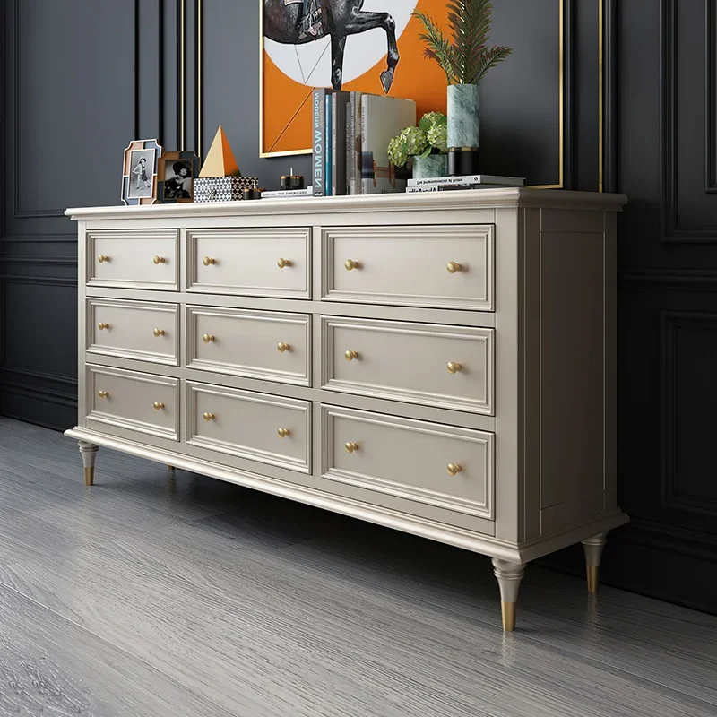 

Light luxury, American champagne color five, six, seven, eight, nine chest of drawers, modern and simple chest of drawers