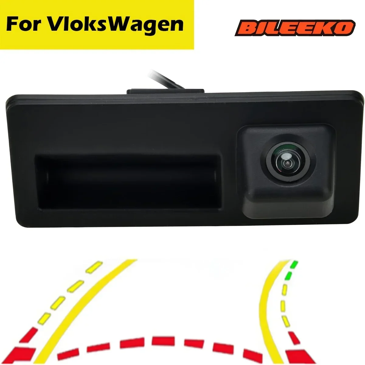 

Bileeko Truck Handle Car Backup Camera - for Volkswagen/Audi with Dynamic Moving Guide Parking Lines Rear View Camera
