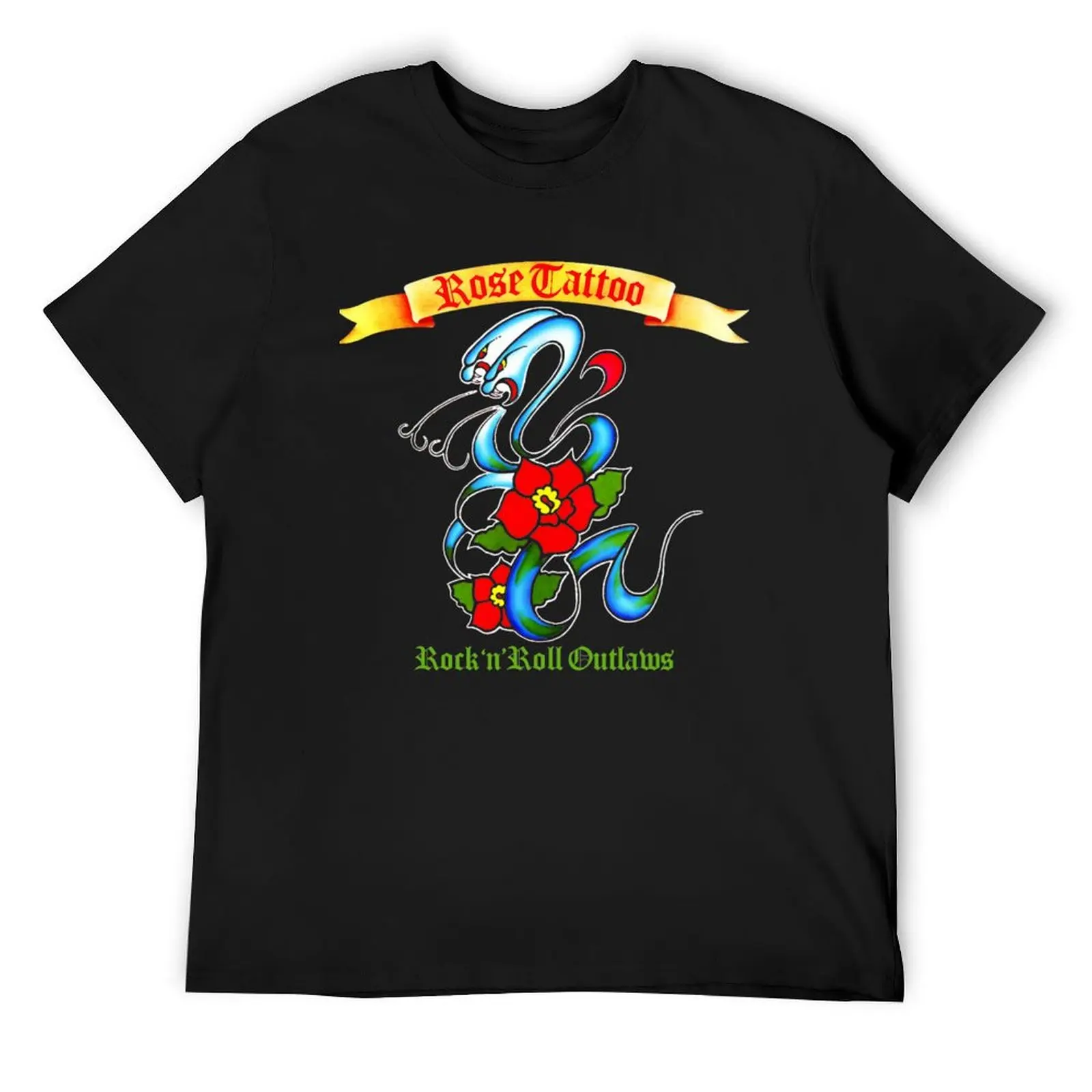 

Art 03 Rose Tattoo rock and roll outlaws T-Shirt new edition anime figures blacks vintage anime shirt Men's t shirts
