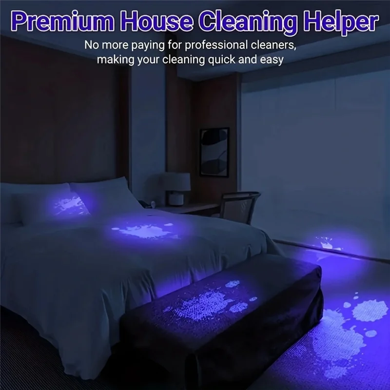 A93E-4-In-1 LED LCD 손전등 흰색 노란색 UV 365Nm/395Nm USB 충전 보석 옥 돌 애완 동물 얼룩 마커 광석 돈