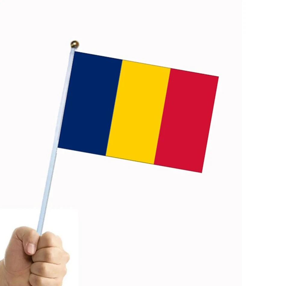 14*21 سنتيمتر رومانيا علم اليد ، رومانيا الرومانية الوطنية باليد يلوحون العلم الصغير الدول الأوروبية العالمية ديكور الهدايا #4