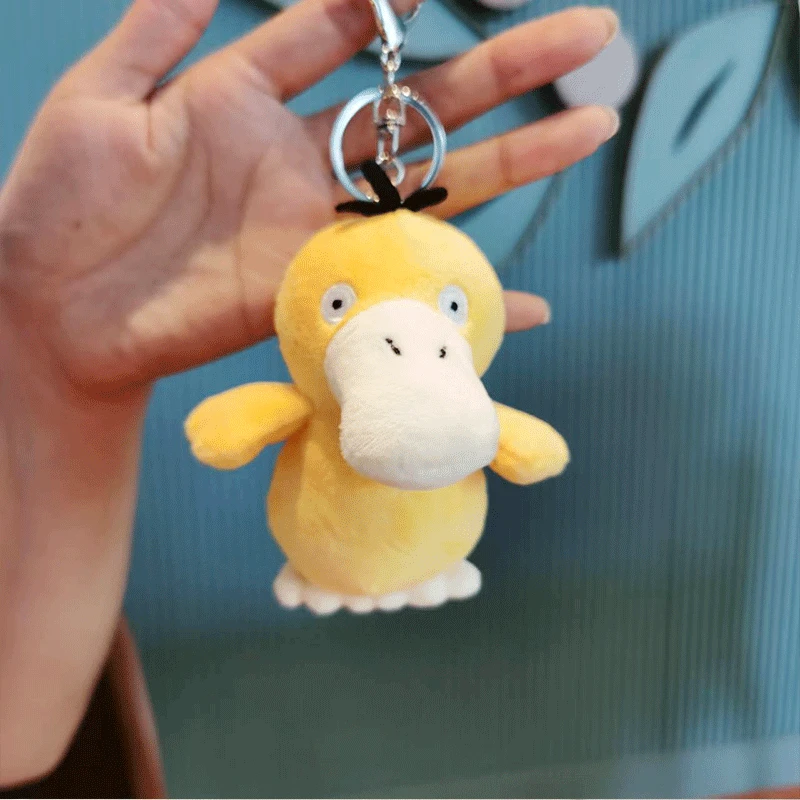 Original Pokemon Plush Keychain Cartoon Toys Yellow Psyduck Doll Kids Kawai Toy Gift