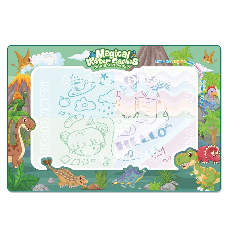 Water Mat Water Doodle Mat - Kids Reusable ,Drawing Toy, Mess-Free Coloring Writing Board with Animal World