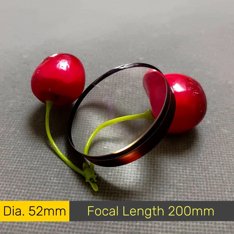 52mm Cemented Doublet Lens Achromatic ED Biconvex Lens Binoculars Objective DIY Focal Length 200mm 500mm