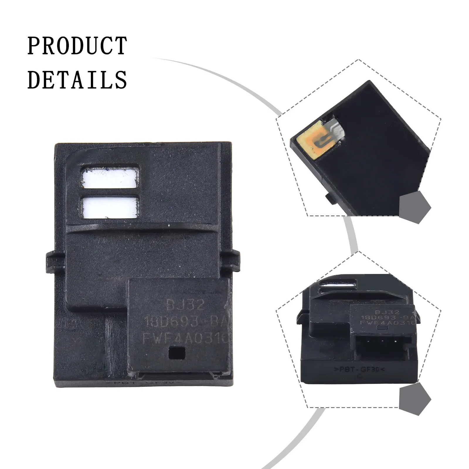 Climate Control Sensor For Range Rover For Land Rover Parts Replacement ABS Black Climate Control Sensor Fitment