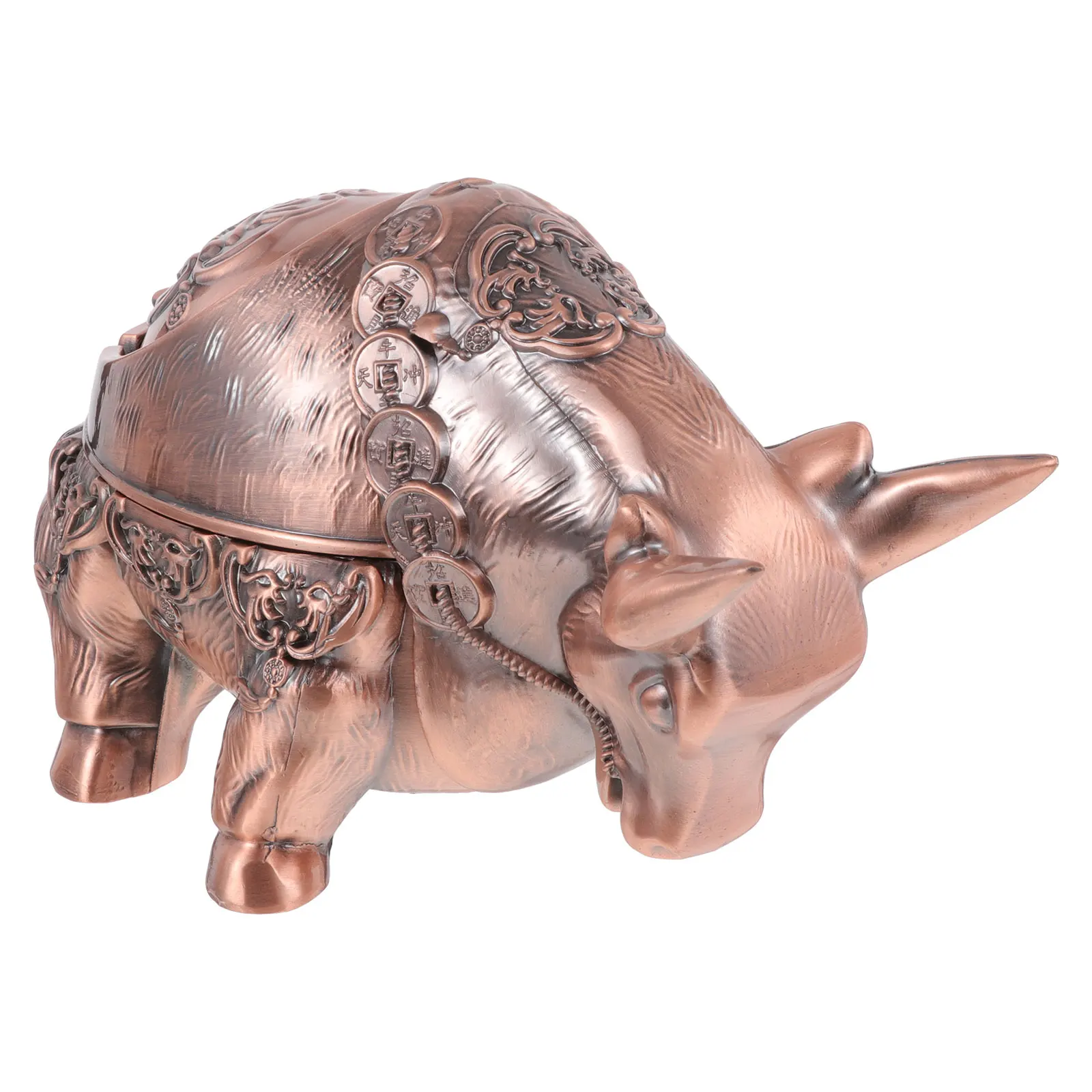 

Windproof Zinc Ashtray Desktop Decoration Butt Container Zinc Alloy Ashtray Office Creative Storage Solution