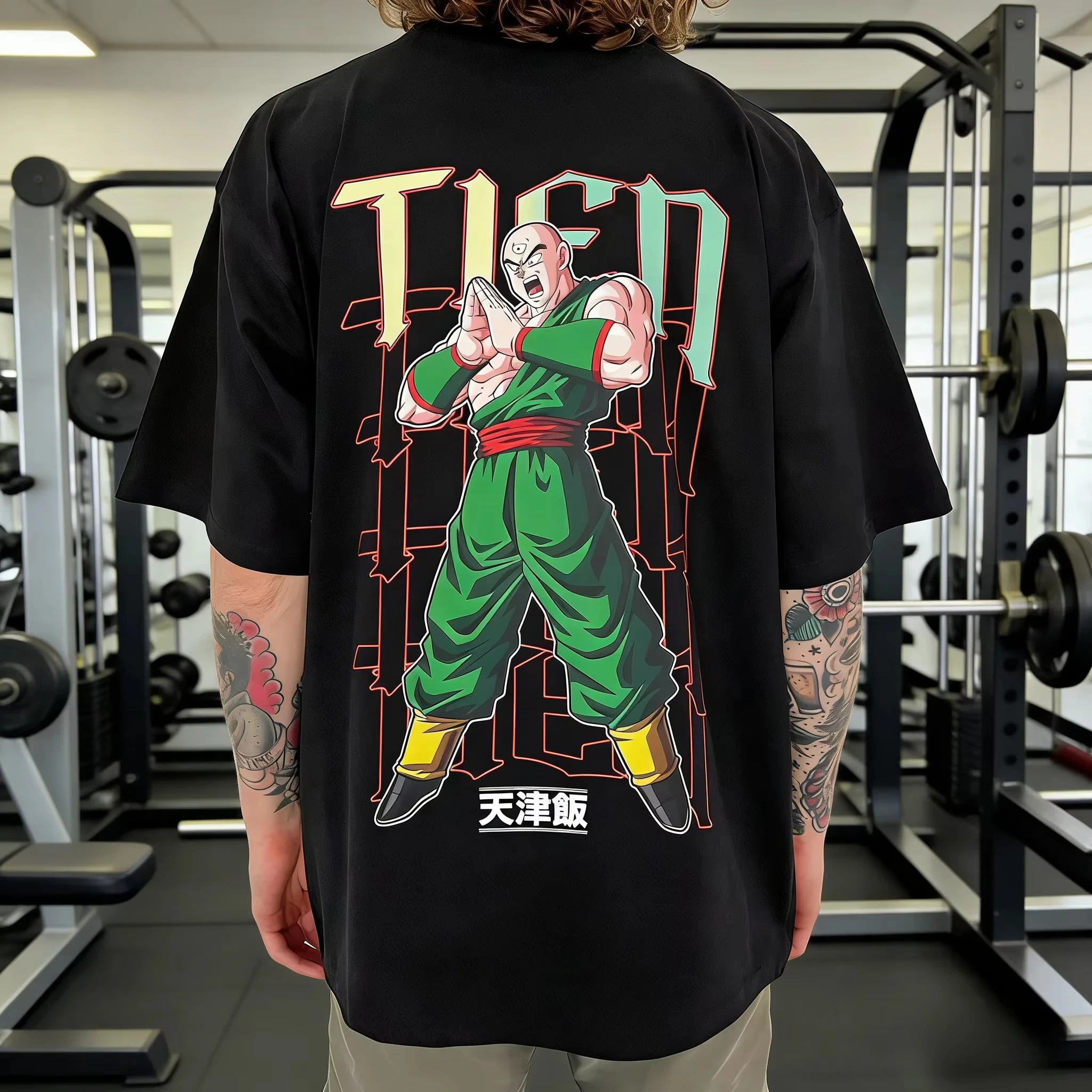 2026 New Dragon Ball Majin Buu Tien Shinhan Frieza Printed Short Sleeve T-shirt Men's and Women's T-shirt Men's Sports T-shirt
