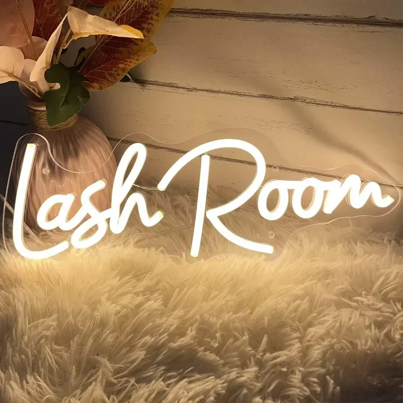 Lash Room Neon Sign for Spa Beauty Room Nail Brows Lashed Salon Studio LED Wall Art Decor for Business Stores Logo Barber Shops