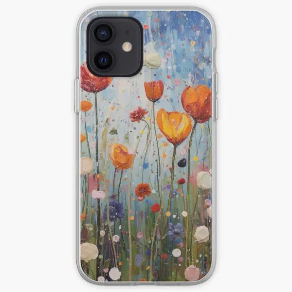 Beautiful Style Gustav Klimt Flower Gard  Phone Case Customizable for iPhone 6 6S 7 8 Plus X XS XR Max 11 12 13 14 Pro Max Mini