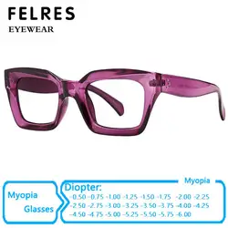 Fashion Cat Eye Myopia Glasses Men Women Nails Spectalce Frame Square Retro Blue Light Blocking Optical Prescription Glasses