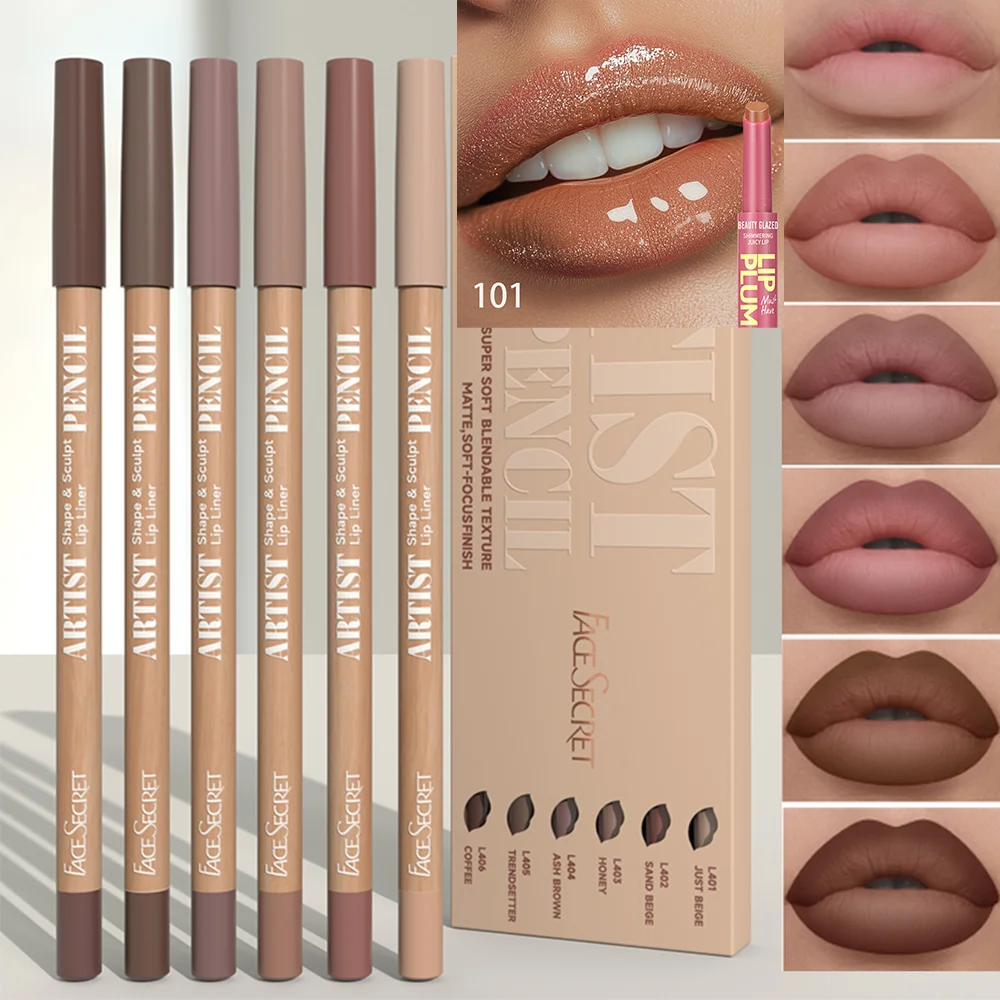 Ensemble de brillant à lèvres marron foncé avec huile de couleur, brillant à lèvres solide et hydratant, rouge à lèvres gelée, crayon à lèvres velours mat, 7 pièces