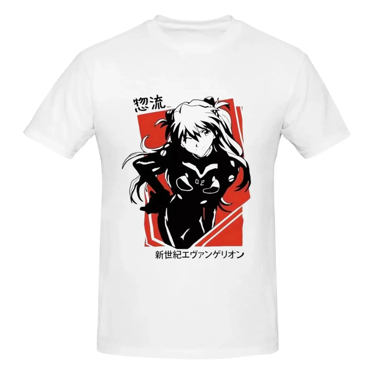 Роскошные футболки Asuka Langley Sohryu для мужчин, летняя рубашка с принтом, хлопковая высококачественная одежда, женская одежда