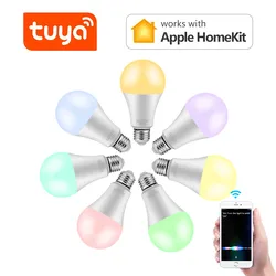 MFI Certified Home Kit E27 RGBW+WW Bluetooth Bulb Smart Wifi Light Bulbs with Apple Homekit Tuya Smart Life Alexa Google Home