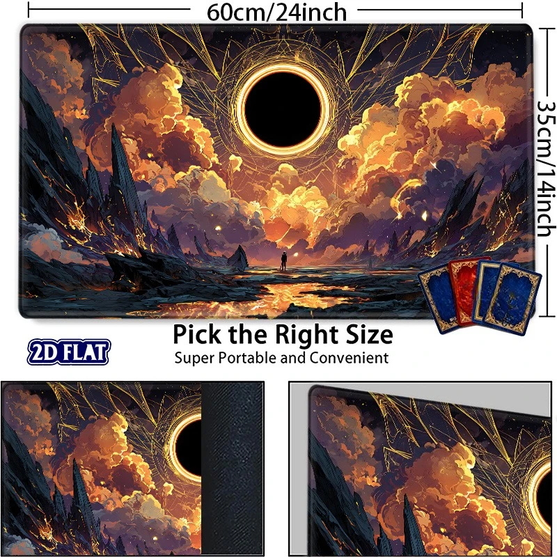 Astro Black Hole Game Mat, suitable for collectible card games, TCG, tabletop role-playing games, and card game table mats