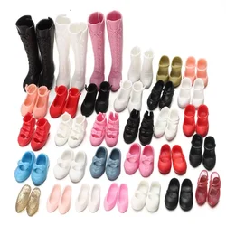 1Pair Doll Shoes Fashion Female Doll Boots Fit Foot Length 2cm Plastic Doll Multistyles Long Knees Boots Dolls Accessories