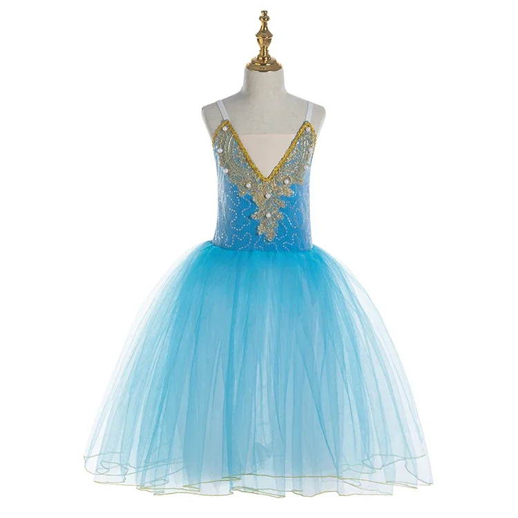 Ballet Dress Long Professional Ballet Tutu Kids Girls Women Performance Costumes Ballerina Dress Puffy Gauze Skirt