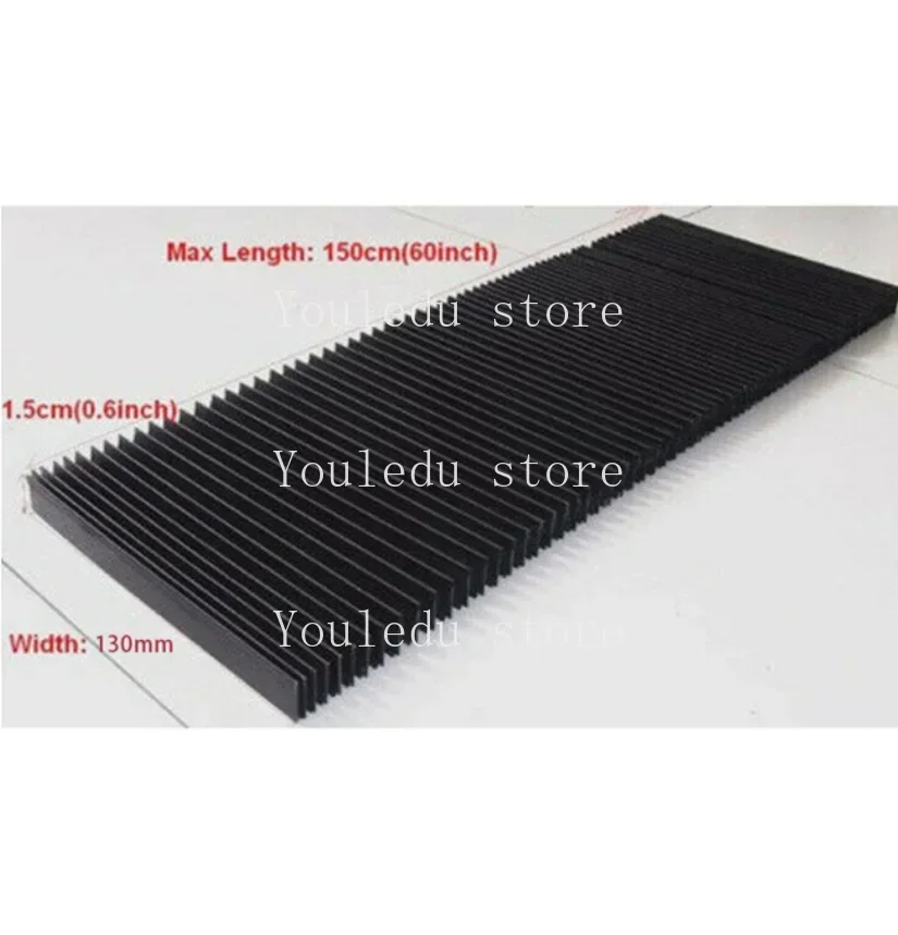 1pc CNC Milling Machine Flexible Guard Dust Cloth Protective Flat Accordion Bellows Dust Cover Tool 1.5 Meters*15mm