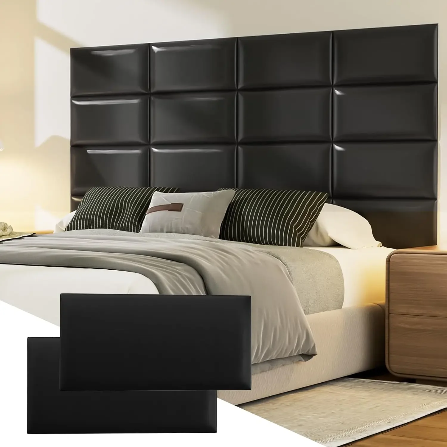 Upholstered Headboard Panels, 12 Panels Sized 7.8