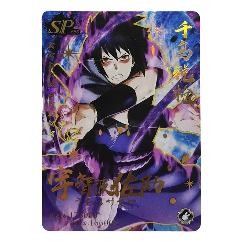 Anime NARUTO Rare SP SSP Refraction Foil Haruno Sakura Uchiha Sasuke Kakashi Toys for boys Collectible Cards Birthday Present