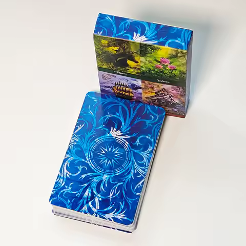 Printed on 350GSM Double-embossed Cardstock 36 Pcs Mesmerizing Fractal Imagery Cards 9*6cm Mirror Truth Lenormand Deck
