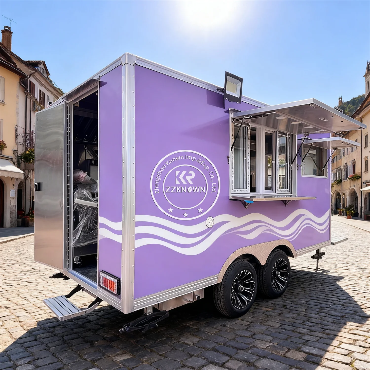 

Concession Food Trailer BBQ Catering Trailer Custom Logo Outdoor Catering Kiosk Hot Dog Cart Mobile Food Truck For Sale