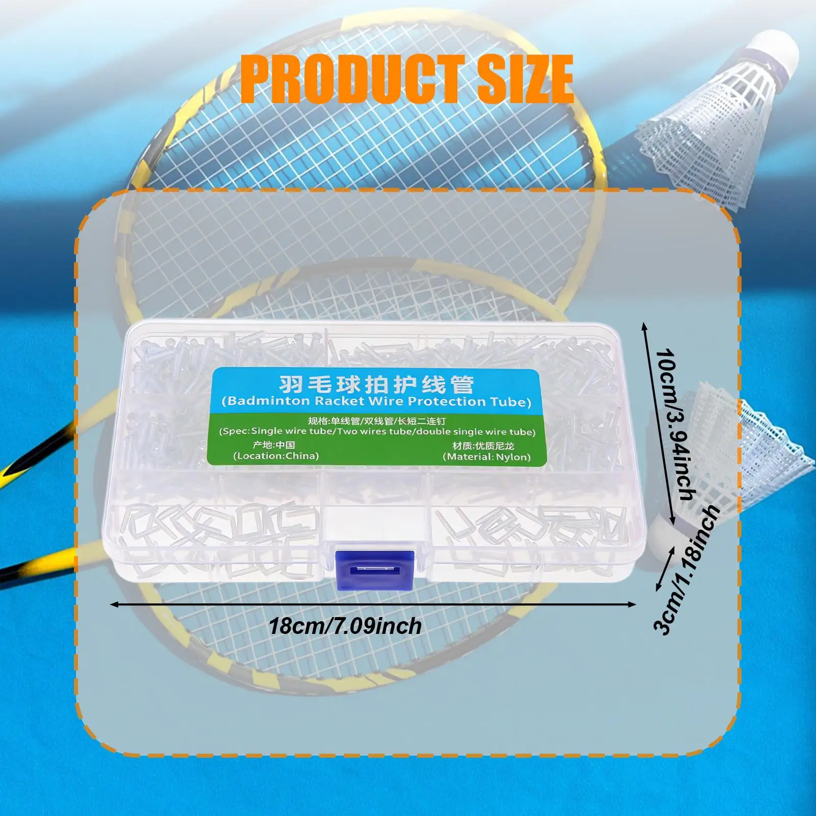 

Badminton Grommets Badminton Equipment Replacement Racket String Protector 500 Double Line Tube
