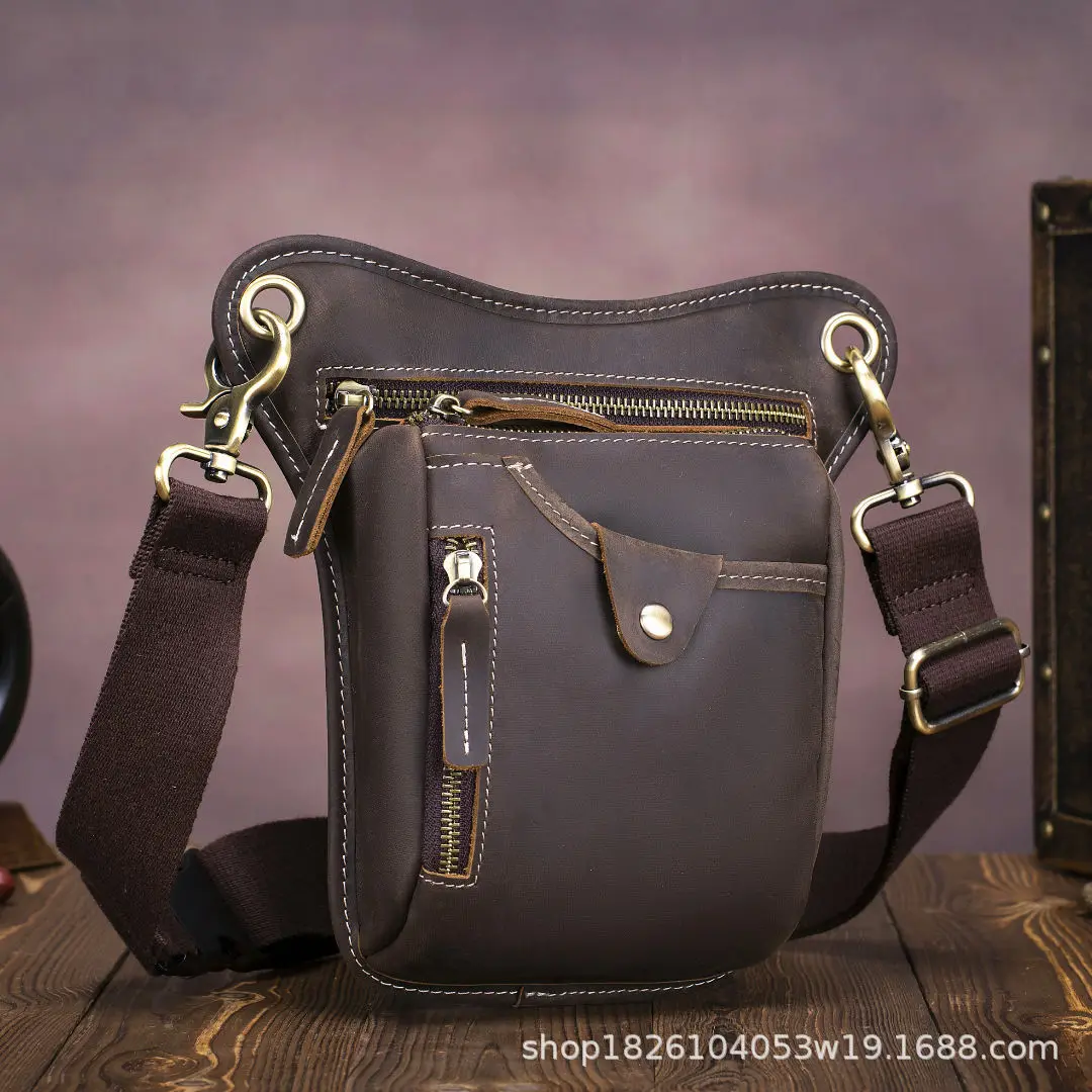 

Leather Waist Bag Men Women Belt Waist Bag Multipurpose Motorcycle Bike Outdoor Sports Tactical Riding