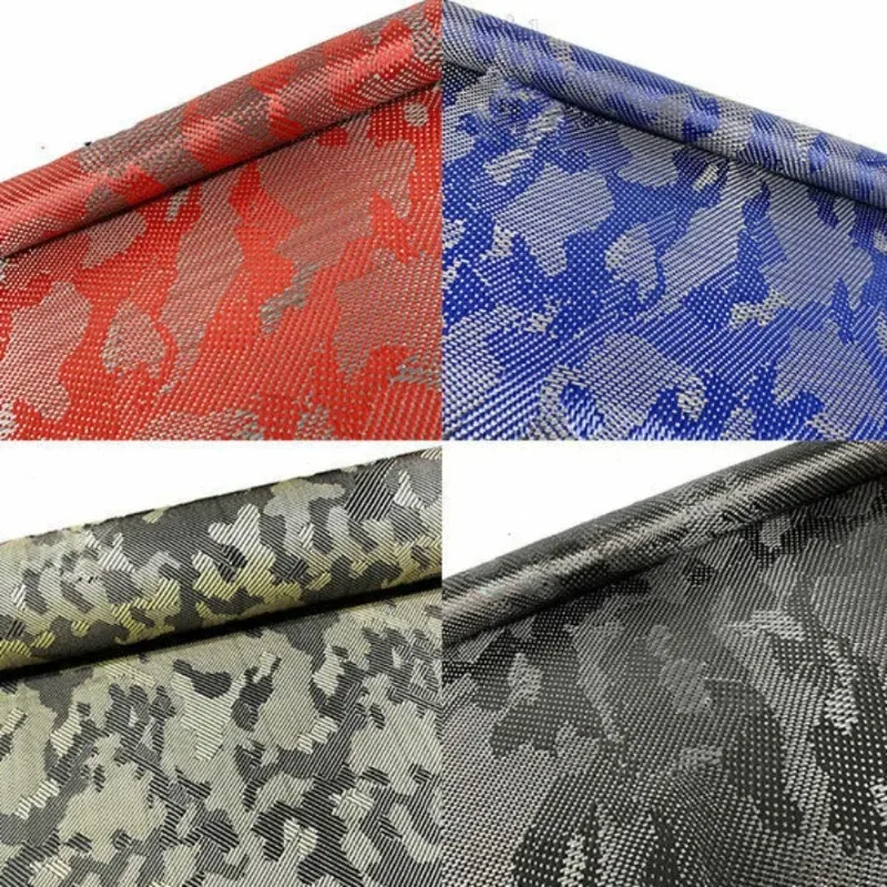 Camouflage Weave Aramid Carbon Fiber Blended Jacquard Cloth Carbon Fibre Cloth 100*50cm