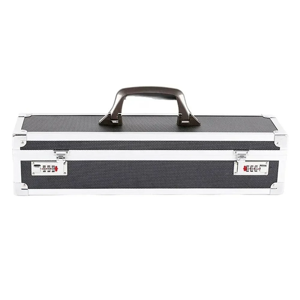 Aluminum 50x12x12cm Tool Case-Foam Insert Storage Hard Case Organizer with Shoulder Strap for Knives Tool Box Pelican Case