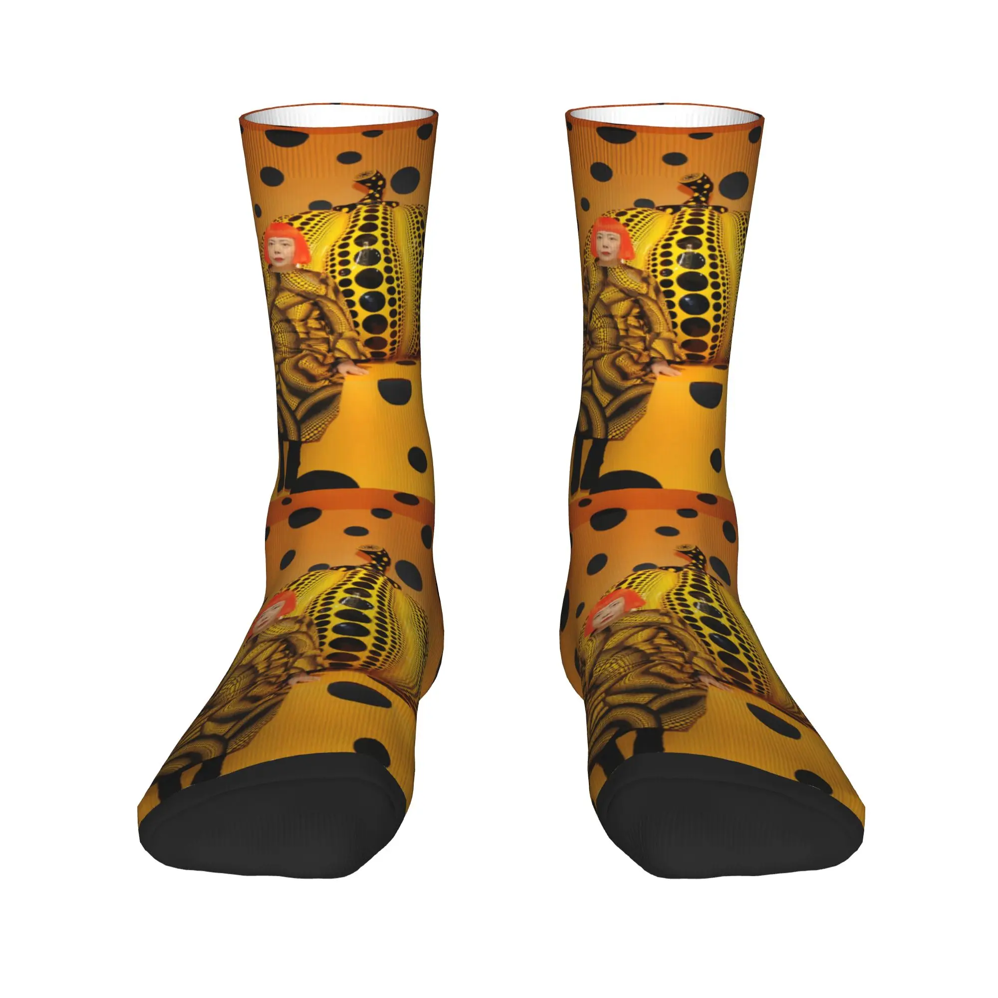 

Yayoi Kusama Polka Dot Dress Socks for Men Women Warm Funny Novelty Japanese Artist Crew Socks