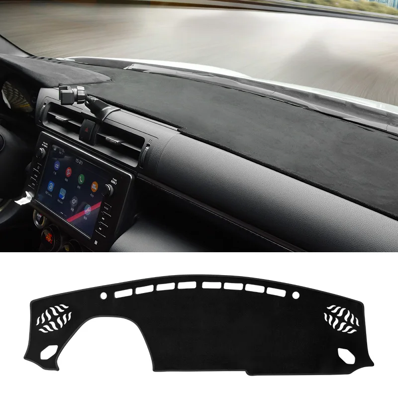 Flannel Car Dashboard Cover Pad For Toyota GR86 Subaru BRZ Instrument Panel Sunshade Protector Anti-UV Carpet Non-Slip Dash Mat