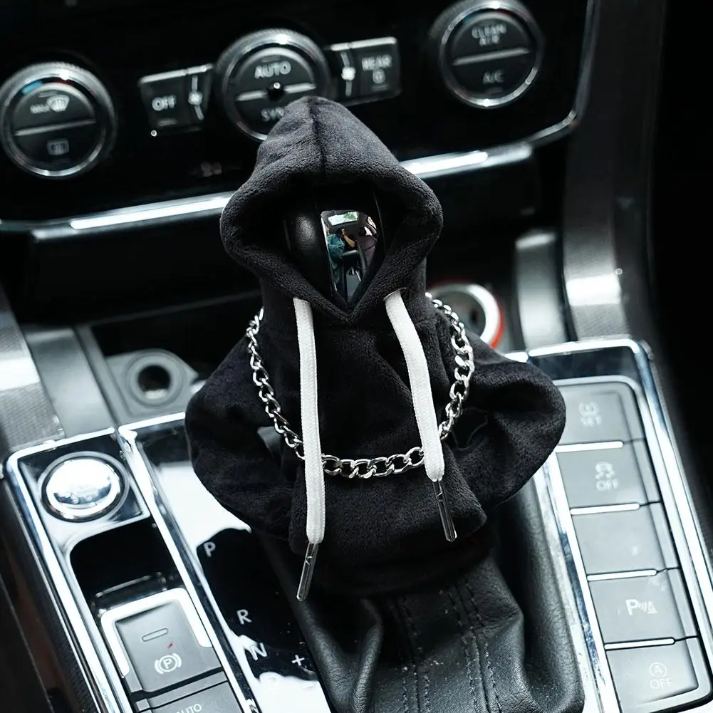 Car Center Console Gear Shift Knob Cover Hoodie Sweatshirt Interior Styling Handle Clothes Auto Manual Decorative Decoratio B2O7