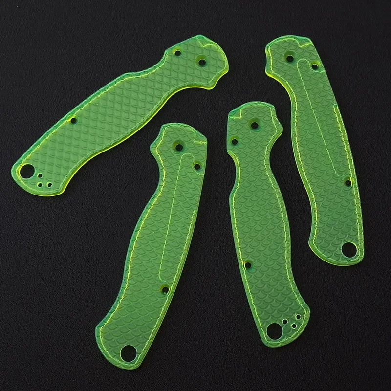 1 paio di bilance per manico di coltello pieghevole in acrilico su misura per coltelli originali Para2 C81 materiale patch accessori fai da te