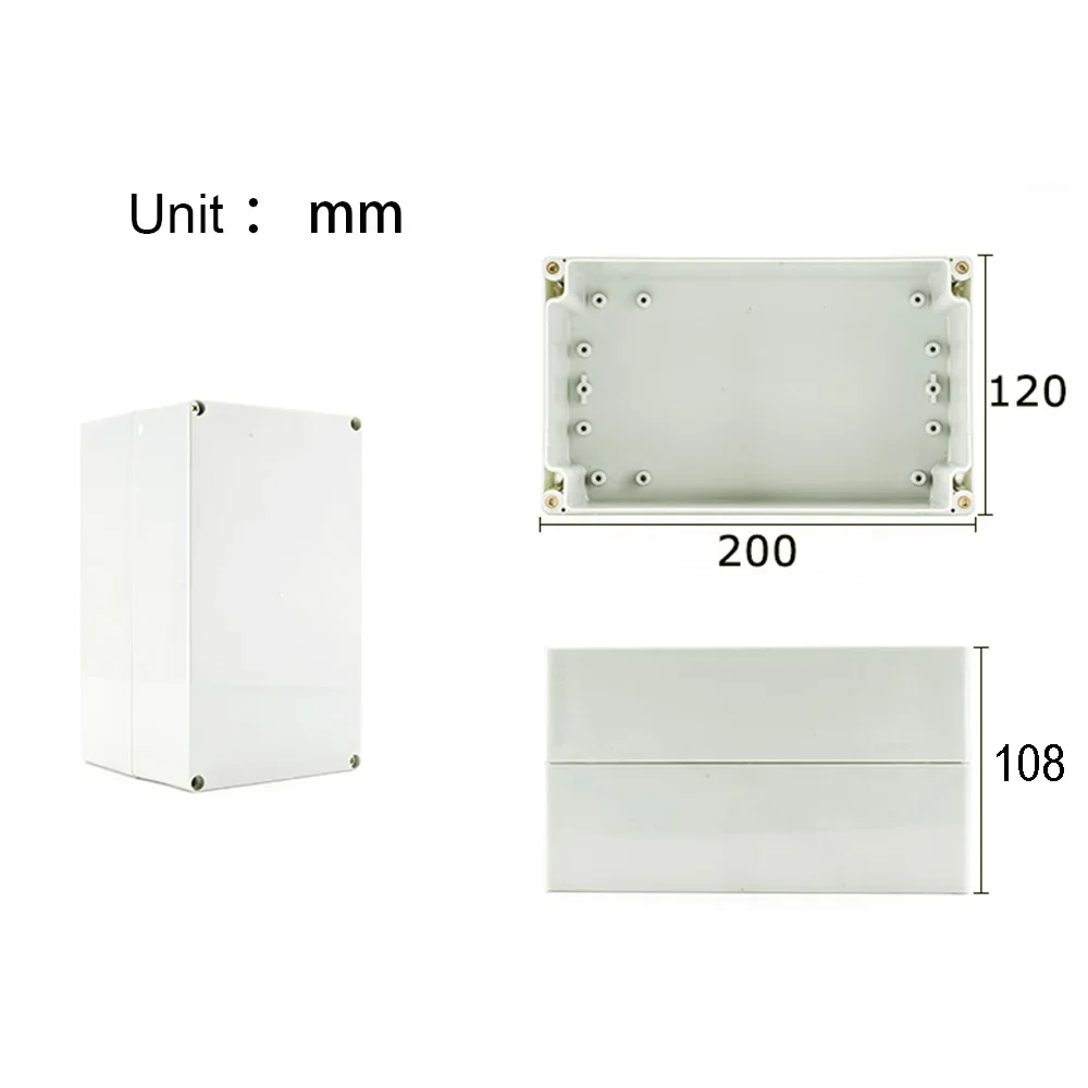 Projekt-Anschlussdose für Elektrokabel, Outdoor, DIY, versiegeltes IP67-Gehäuse, Kabelbox, 115 x 90 x 55 mm, wasserdichte elektronische Gehäuse