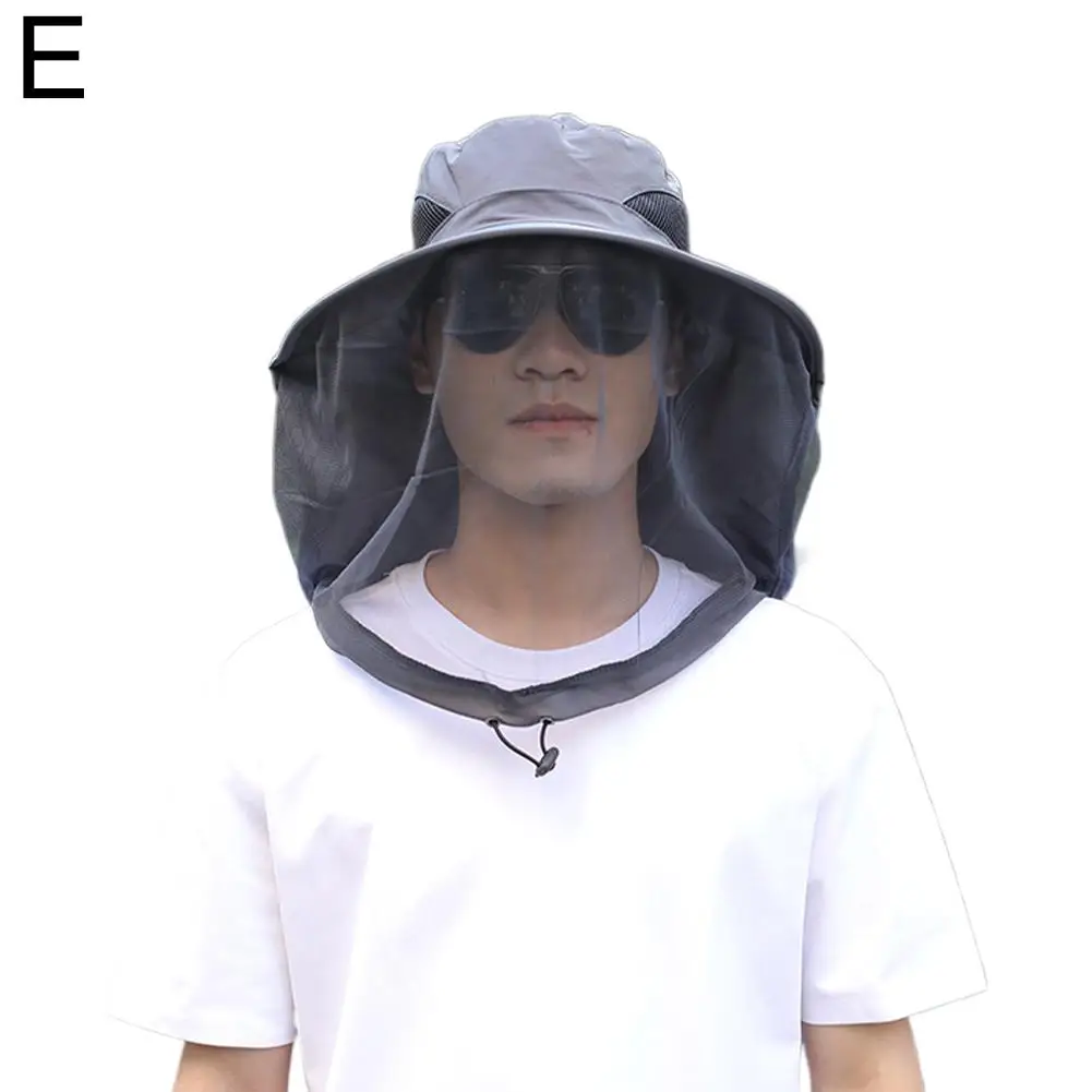 UV-Schutzhut mit Gesichtsmaske, atmungsaktiver Insektenschutz, breite Krempe, Angelhut, Outdoor-Sport, Natur, Wandern, Camping, Netzhut – Detail 29