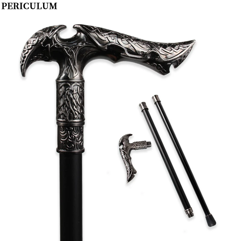 antique-silver-viking-celtic-axe-handle-walking-cane-detachable-medieval-walking-stick-cosplay-party-prop-for-men-and-women