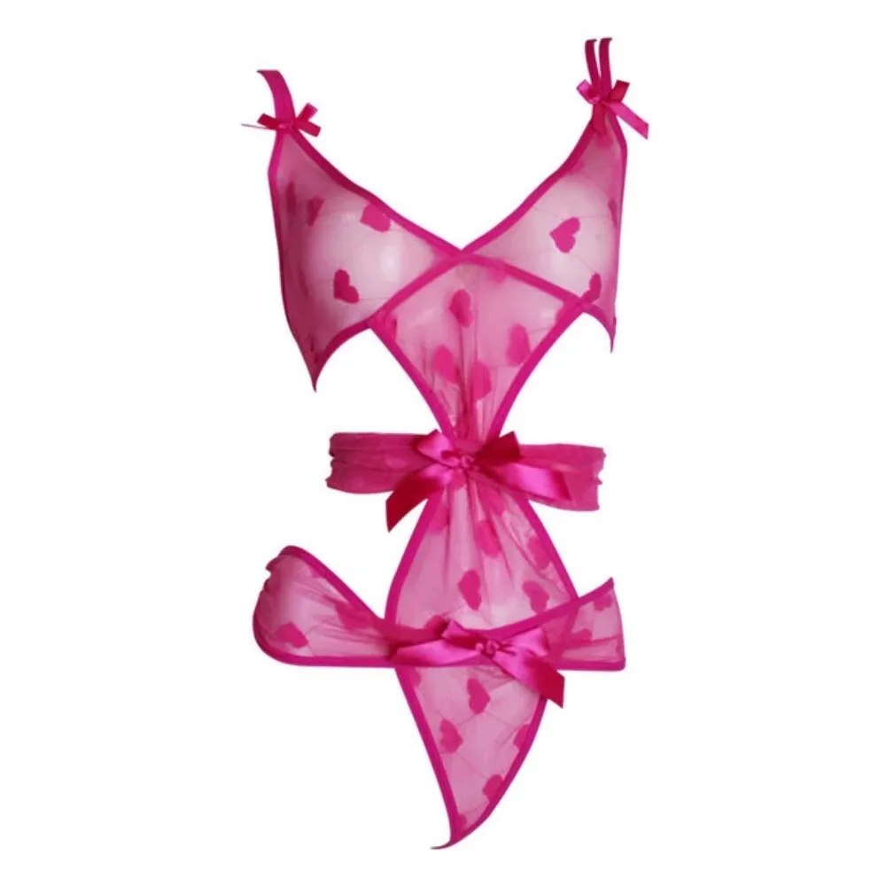 المرأة Bowknot الصدرية سراويل مجموعة الرسن الخامس الرقبة بيبي دول ارتداءها الملابس الداخلية قابل للتعديل التعادل حزام تيدي شقي ملابس خاصة ثياب النوم