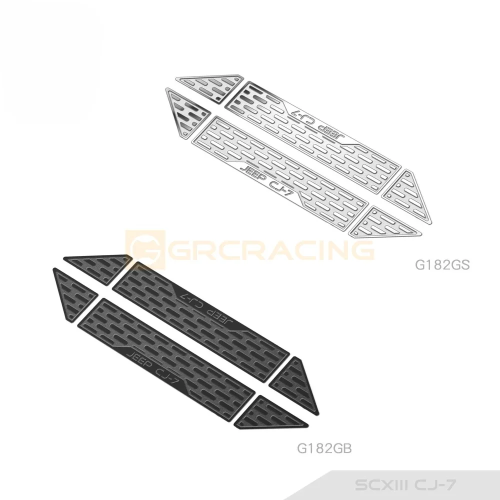 Stainless Steel Decorative Sheets for SCX10 III CJ-7 Side Bumper Rock Sliders #G182GS/B