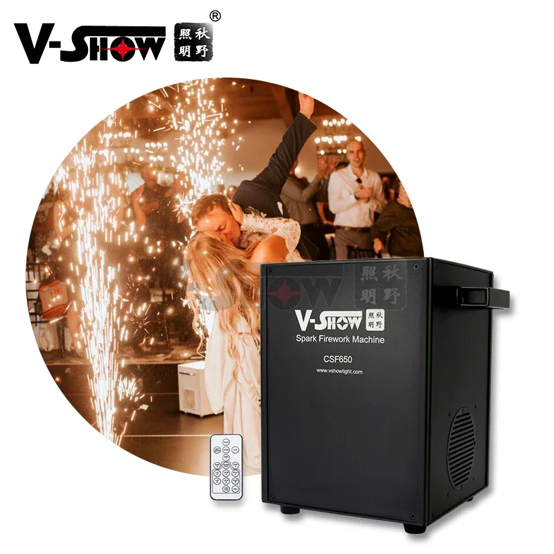 DMX Remote 650w Mini DMX Cold Spark Machine Wedding Cold Pyrotechnics Fountain Sparkler Machine