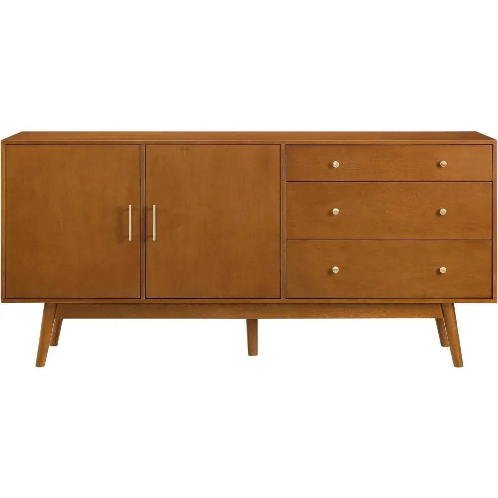 Mitte des Jahrhunderts moderne Holz küche Buffet Side board Eingang Servier schrank Türen Esszimmer Konsole 70 Zoll, Eichel