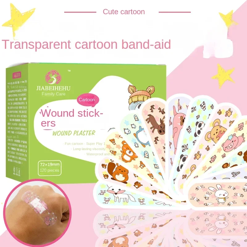 100pcs/lot Cute Cartoon Band Aid Hemostasis Adhesive Bandages First Aid Emergency Kit Wound Plaster For Kids Accessories