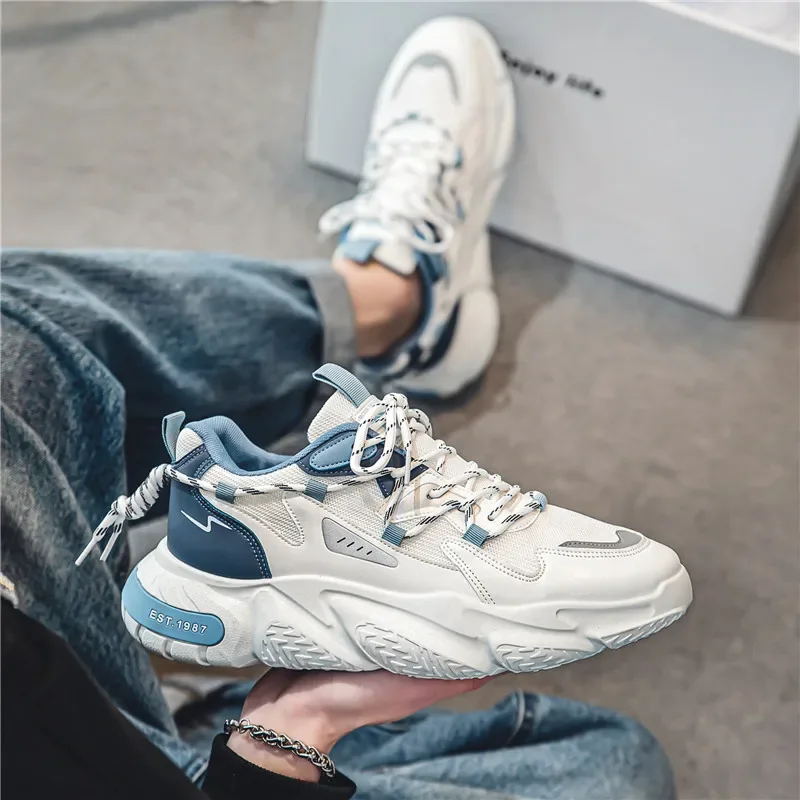 ربيع جديد حذاء كاجوال عصري في الهواء الطلق أحذية رياضية الكورية العصرية سميكة القاع حذاء الرجل العجوز تنفس للرجال #2