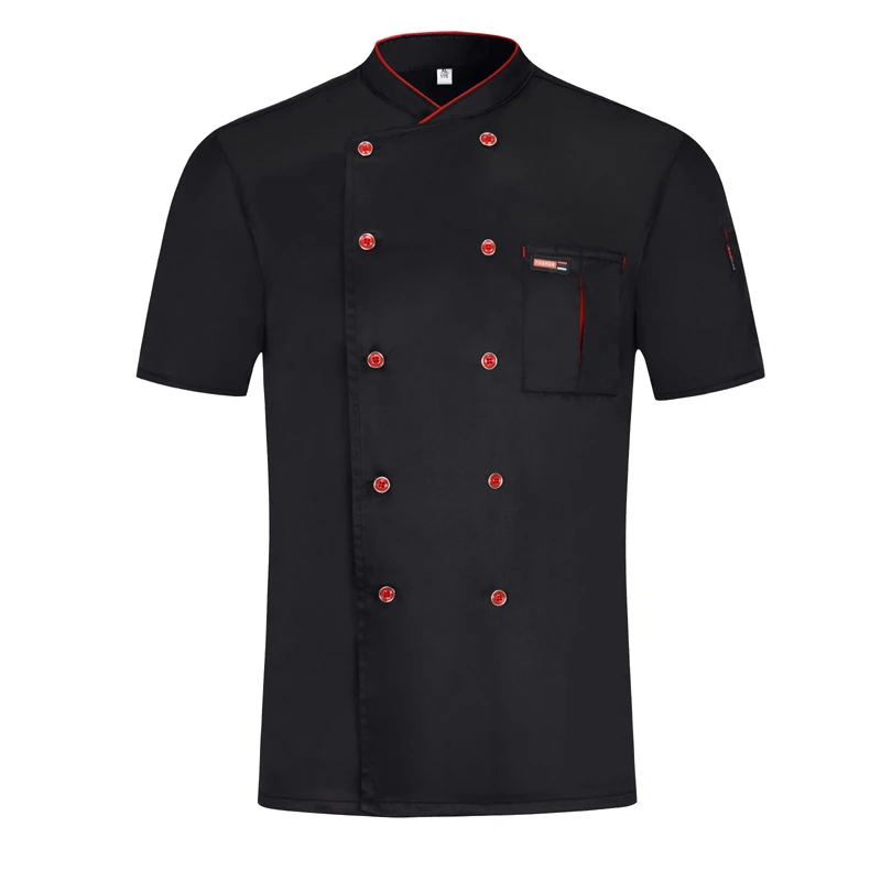 Chef Jacke Uniformen Kurzarm Hotel Kochen Kleidung Lebensmittel Dienstleistungen Kleid Mäntel Arbeit Tragen Catering Restaurant Küche Werkzeuge