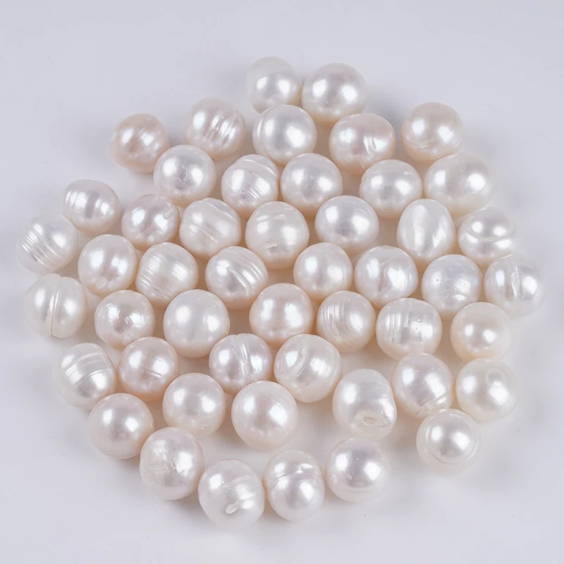 Wholesale AA Grade 11-12mm White Color Potato Shape Freshwater Pearl Loose Beads Sold by Kilogram