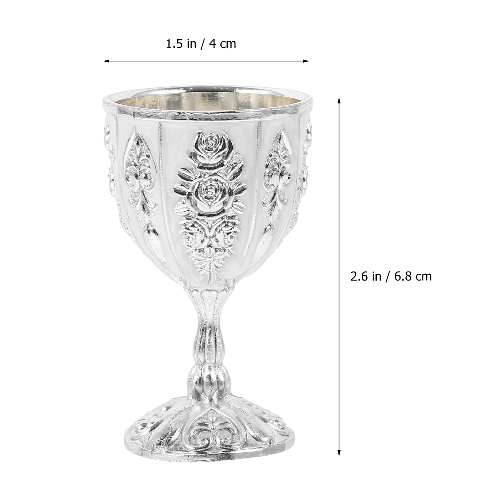 

1Pcs Style Wine Cup Zinc Alloy Material Retro Luxurious Home Decoration Exquisite Polished Edges Practical Gift