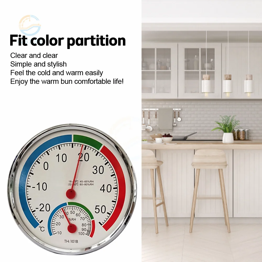 Termometro per interni sensore meccanico sensore di temperatura per interni puntatore per interni ed esterni termometro igrometro Celsius