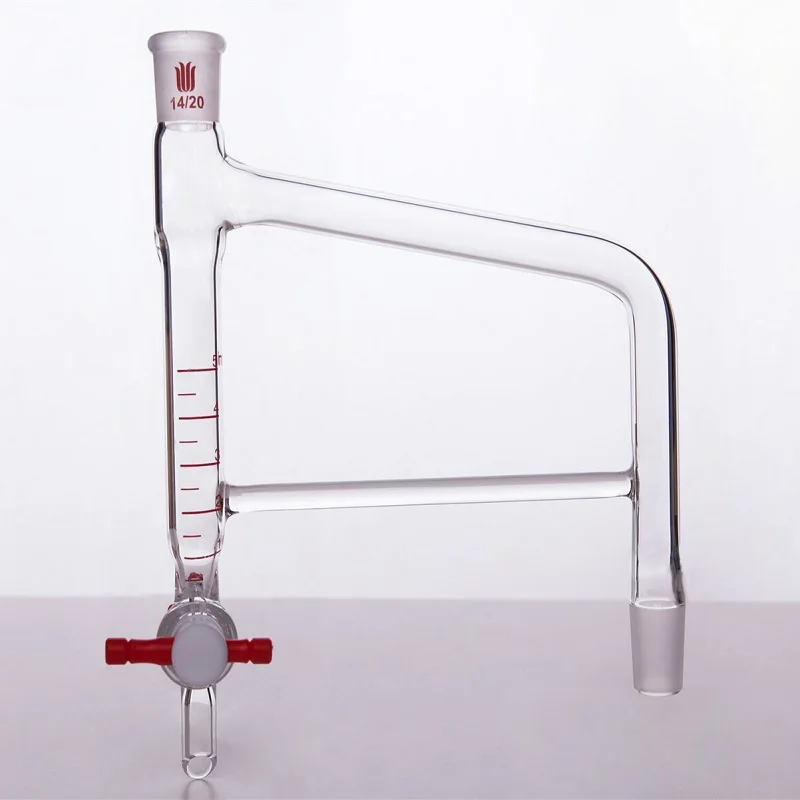 

SYNTHWARE Water separation distillation receiving tube, 5mL/10mL, Joint 14/20, PTFE valve, Borosilicate glass