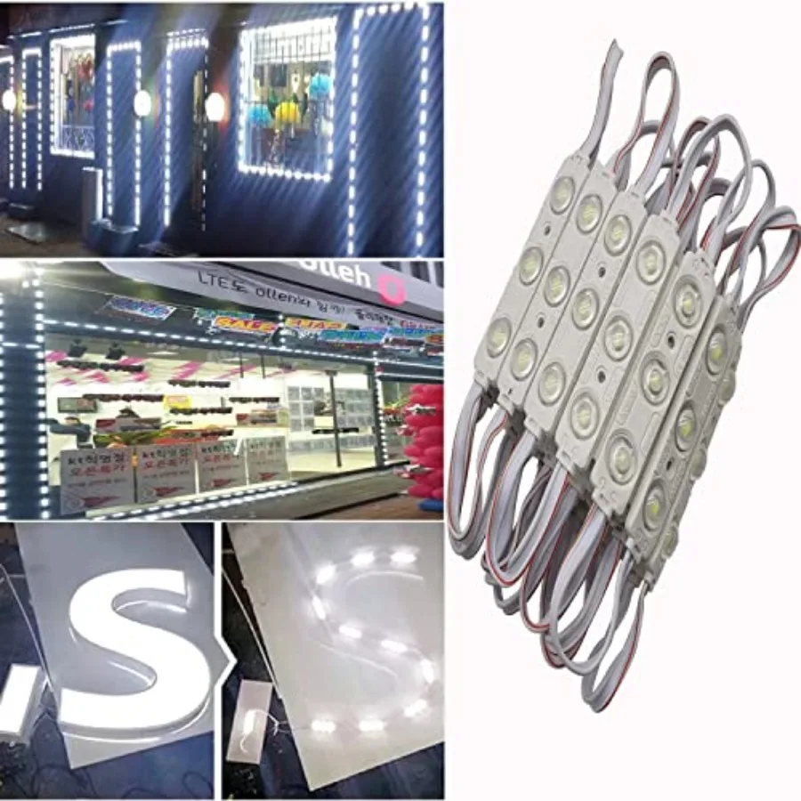 LED Module, 100pcs 49.8 Feet 5730 SMD 150LM Per LED Module IP65 Waterproof Decorative Light for Letter Sign Advertising Signs w