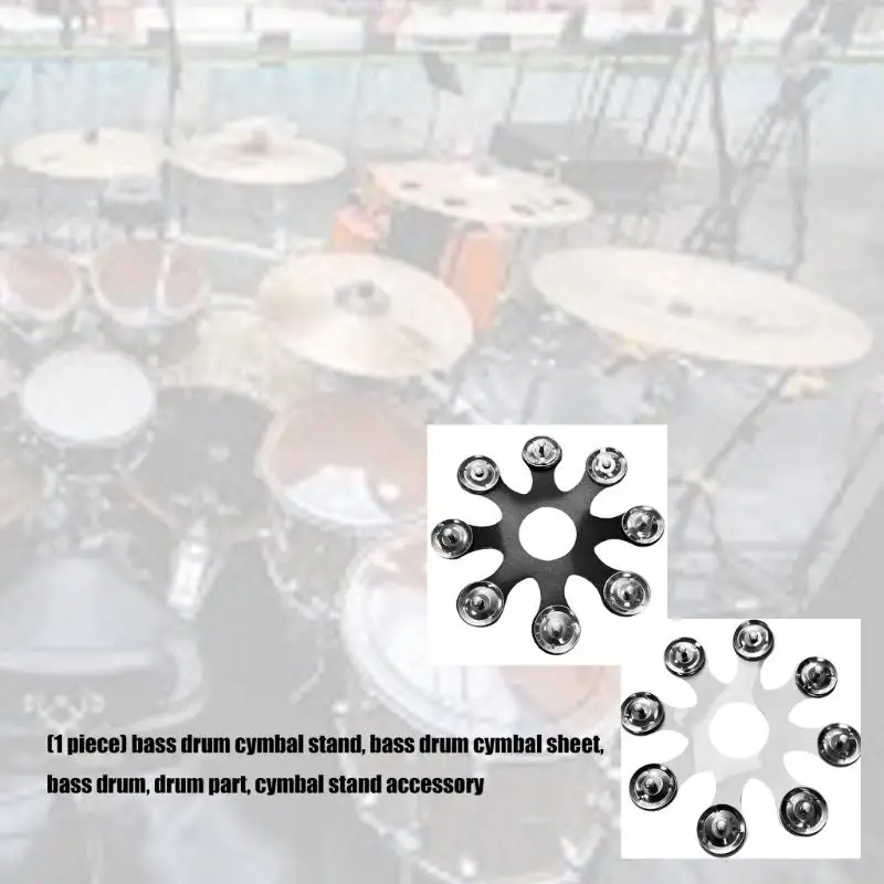 31BE Stainless Steel Drum Cymbals Tambourine Drum Bells Rings and Cymbals Enduring